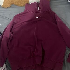Nike Burgundy Pullover with Logo